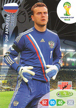 Igor Akinfeev Russia Panini 2014 World Cup #281